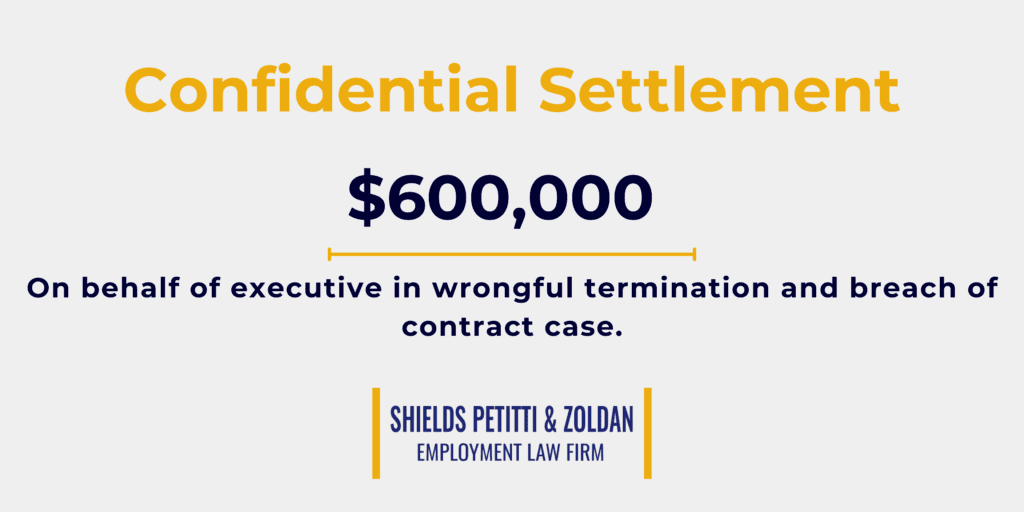 wrongful termination case settlement