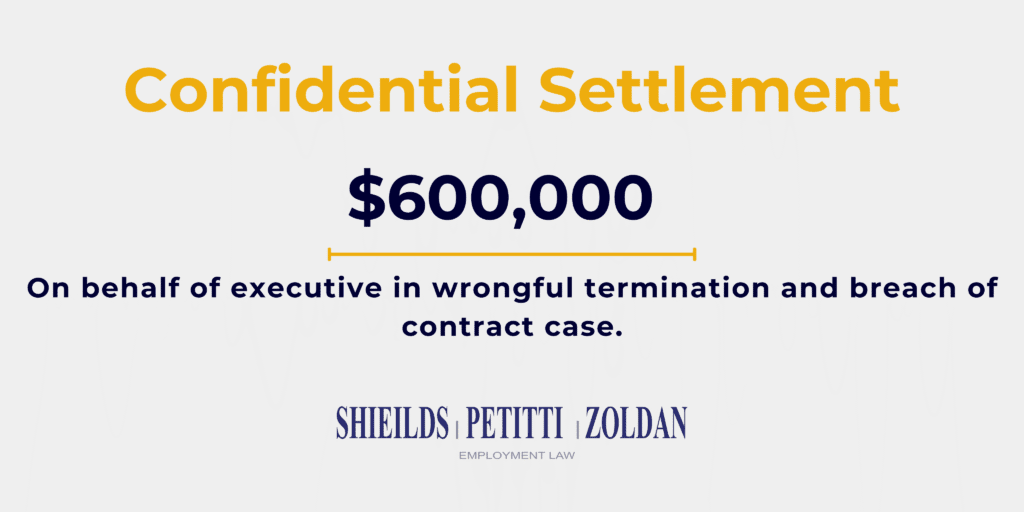 wrongful termination case settlement