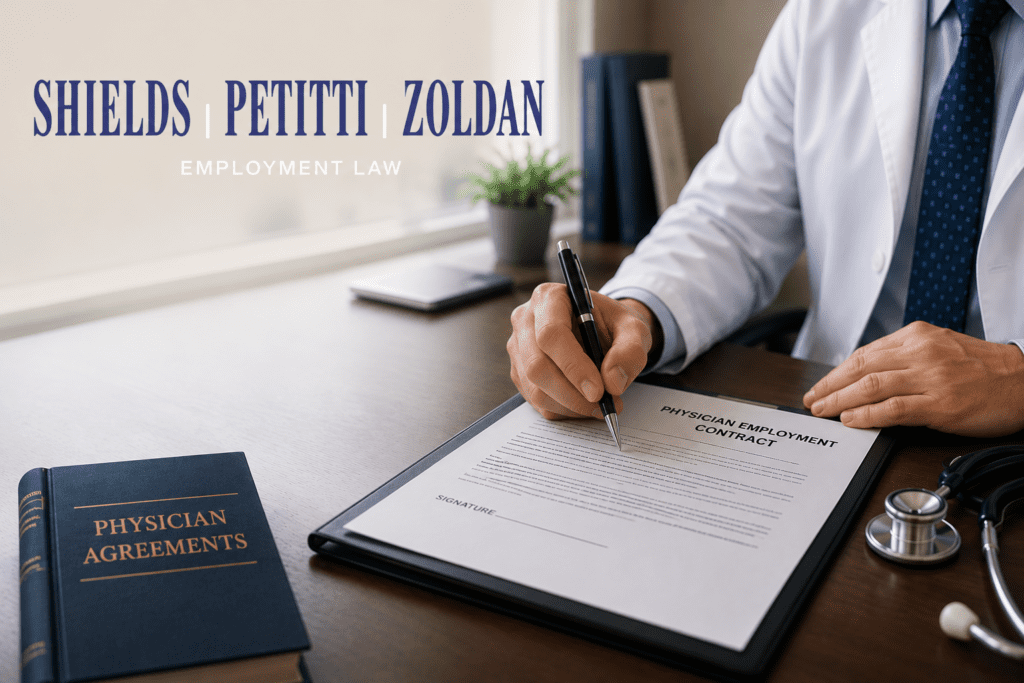 Signing a physician employment contract