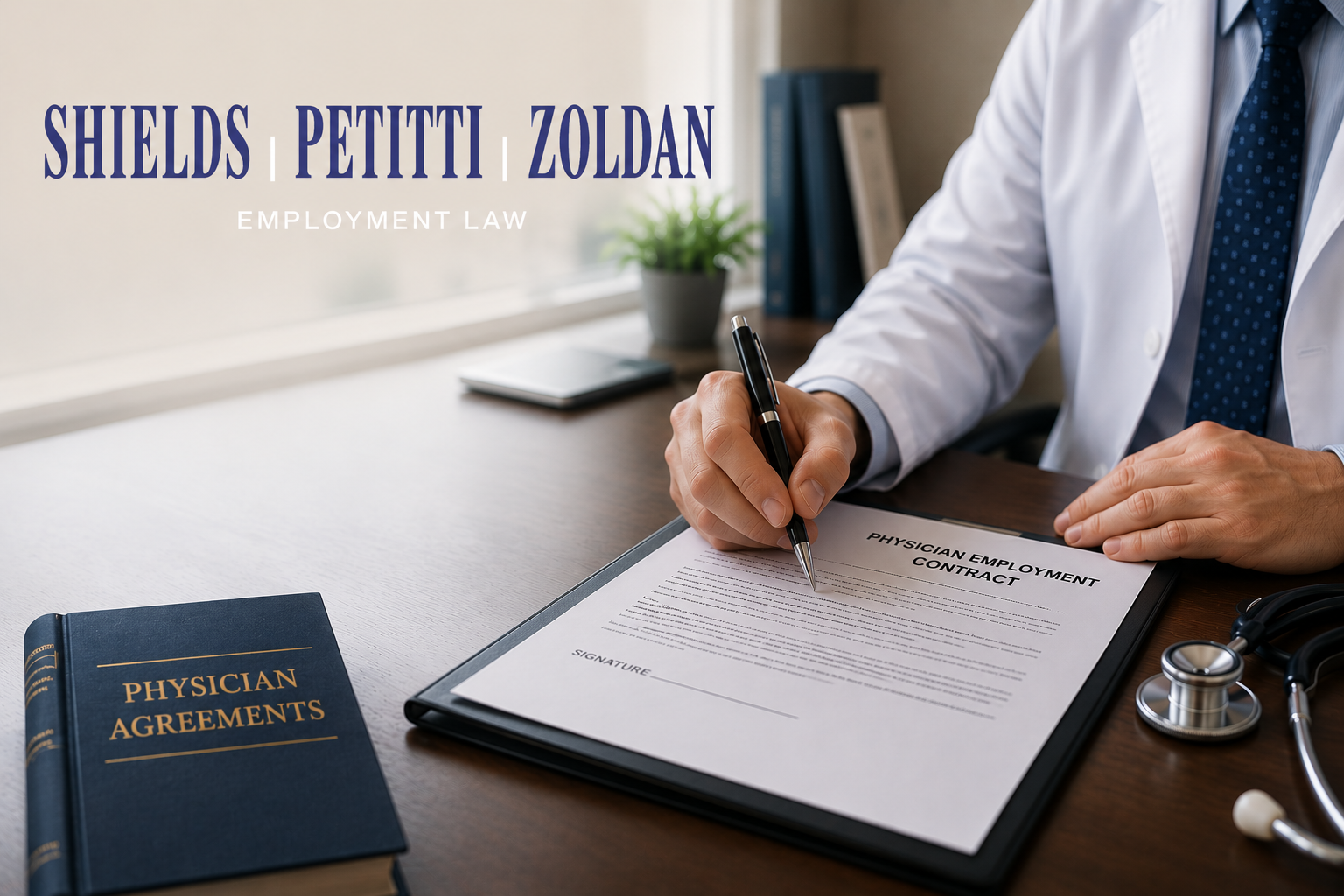 Signing a physician employment contract